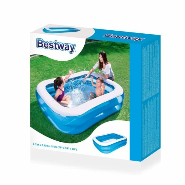 Bestway Opblaasbaar Familiezwembad 201 X 150 X 51 Cm 4 Bestway Opblaasbaar Familiezwembad 201 X 150 X 51 Cm - Afbeelding 2