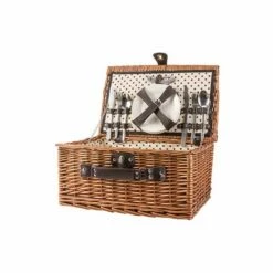 Cosy & Trendy Picknickmand Dots Wilg 4P 44 X 30 X H20 Cm