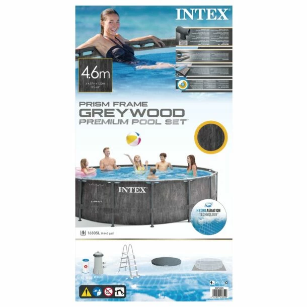 Intex Greywood Prism Frame Zwembad Set Rond Ø 457 X 122 Cm 11 Intex Greywood Prism Frame Zwembad Set Rond Ø 457 X 122 Cm - Afbeelding 9