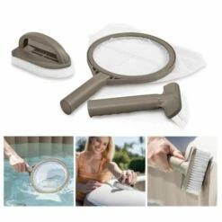 Intex PREMIUM PureSpa Jet & Bubble Deluxe Carbone + Aquatural Care Set + WiFi -swimming pool Sales 28004 intex spa care tools set 1