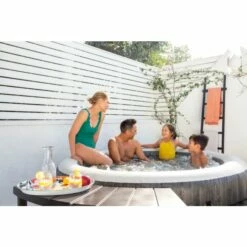 Intex PureSpa Greywood Bubble Deluxe + Aquatural Set Aroma Crystals 6 X 350 Gram -swimming pool Sales 28442 family