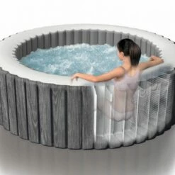 Intex PureSpa Greywood Bubble Deluxe + Aquatural Set Aroma Crystals 6 X 350 Gram -swimming pool Sales 28442 seating