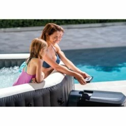 Intex PREMIUM PureSpa Jet & Bubble Deluxe Carbone + Aquatural Care Set + WiFi -swimming pool Sales 28462 inuse1 2020 300 1