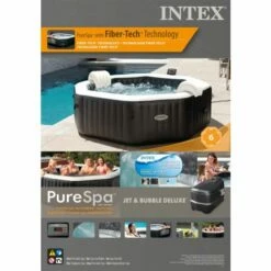 Intex PREMIUM PureSpa Jet & Bubble Deluxe Carbone + Aquatural Care Set + WiFi -swimming pool Sales 28462 pkg 2020 300 1