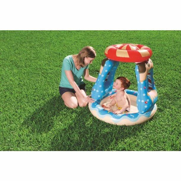 Bestway Peuterbadje Candyville Playtime Met Zonnescherm Ø 91 X 89 Cm 5 Bestway Peuterbadje Candyville Playtime Met Zonnescherm Ø 91 X 89 Cm - Afbeelding 3