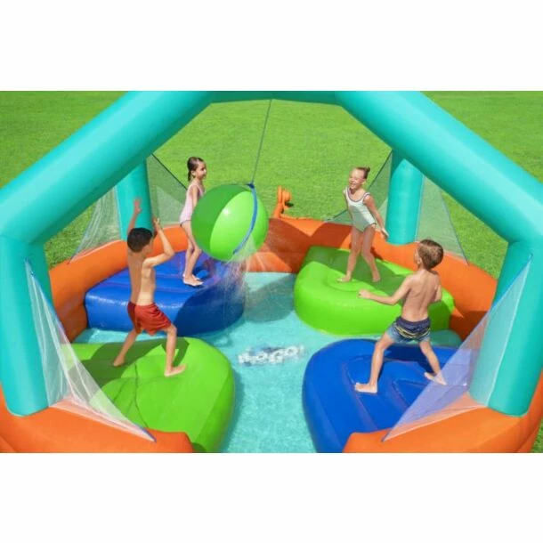 Bestway Dodge & Drench Waterpark 450 X 450 X 268 Cm 4 Bestway Dodge & Drench Waterpark 450 X 450 X 268 Cm - Afbeelding 2
