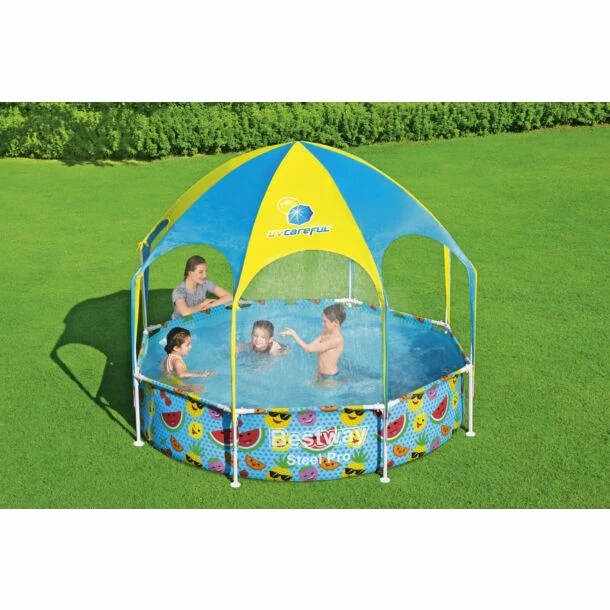 Bestway Speelzwembad Splash-in-Shade Ø 244 X 51 Cm 4 Bestway Speelzwembad Splash-in-Shade Ø 244 X 51 Cm - Afbeelding 2