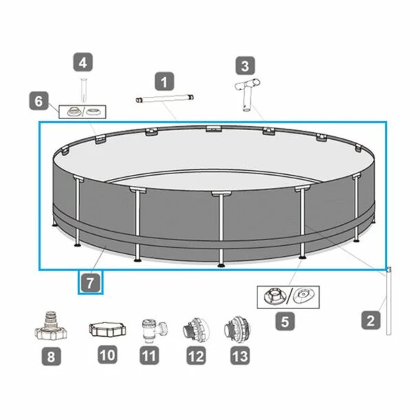 Bestway Power Steel Zwembad Liner 488 X 122 Cm 4 Bestway Power Steel Zwembad Liner 488 X 122 Cm - Afbeelding 2