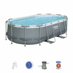 Bestway Power Steel Zwembad Set 427 X 250 X 100 Cm -swimming pool Sales bestway agp set 14ftx8ft2inx39.5in power steel 56620 56620gb 56620gs