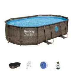 Bestway Power Steel Swim Vista Zwembad Set 488 X 305 X 107 Cm -swimming pool Sales bestway agp set 16ftx10ftx42in power steel 56946