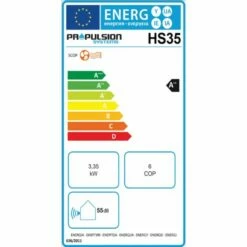 Duratech Hot Splash Warmtepomp 3,35 KW -swimming pool Sales hs35 eu energy label a