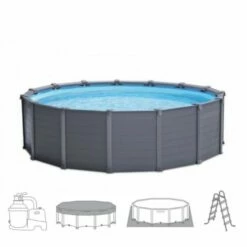 Intex Graphite Panel Zwembad Set Ø 478 X 124 Cm -swimming pool Sales intex graphite panel pool 26384gn 01 35