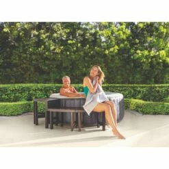 Intex PureSpa Greywood Bubble Deluxe + Aquatural Set Aroma Crystals 6 X 350 Gram -swimming pool Sales intex purespa greywoo 6 pers 28442 in garden 1