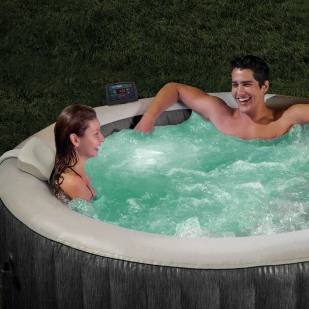 Intex PureSpa Greywood Bubble Deluxe + Aquatural Set Aroma Crystals 6 X 350 Gram - Afbeelding 7